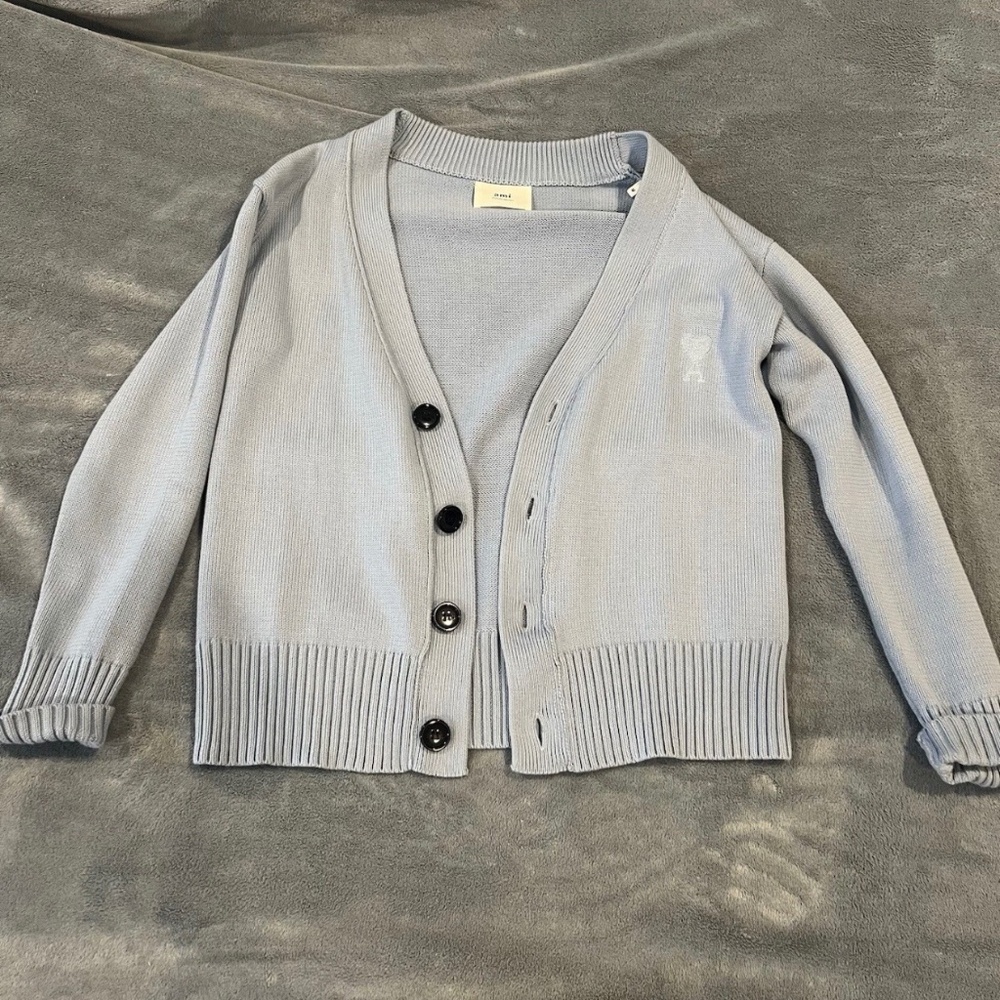 AMI Light Blue Cardigan M but fits like XS